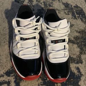 Air Jordan 11 Retro Low 'Concord-Bred' - Size 7 - RED/WHITE/BLACK